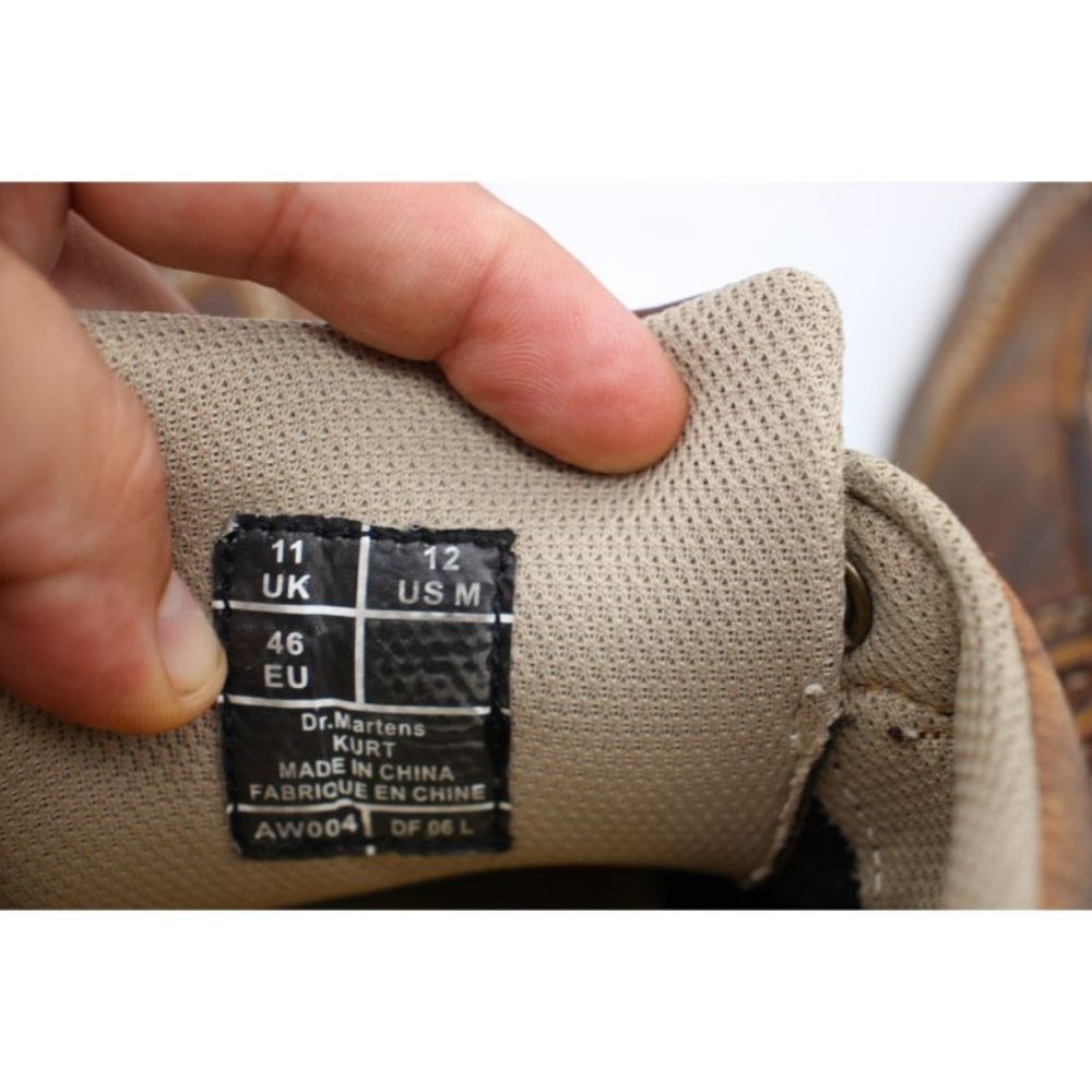 Dr. Martens Kurt Men's Size 12 M Brown Leather Lace Up Comfort Casual Shoes - Picture 3 of 10